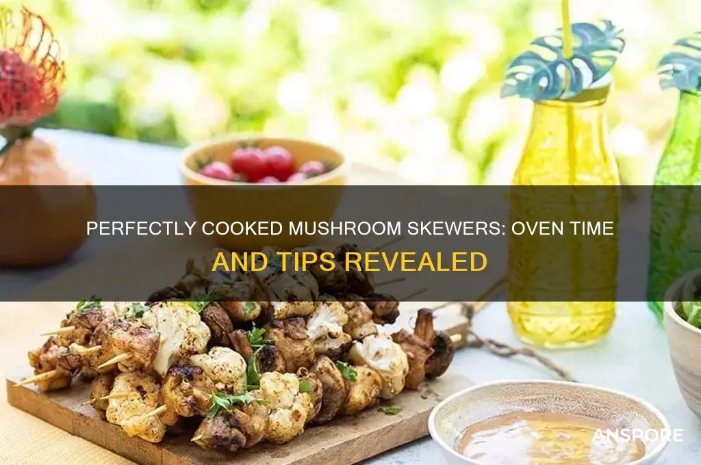 how long cook mushroom skewers in oven
