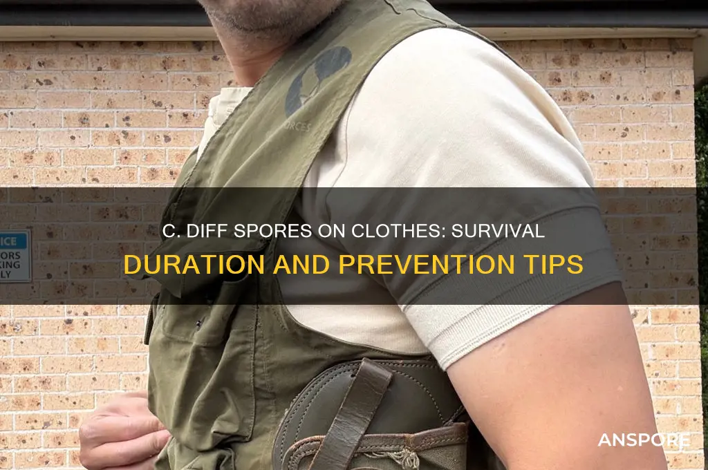 how long do c diff spores live on clothes