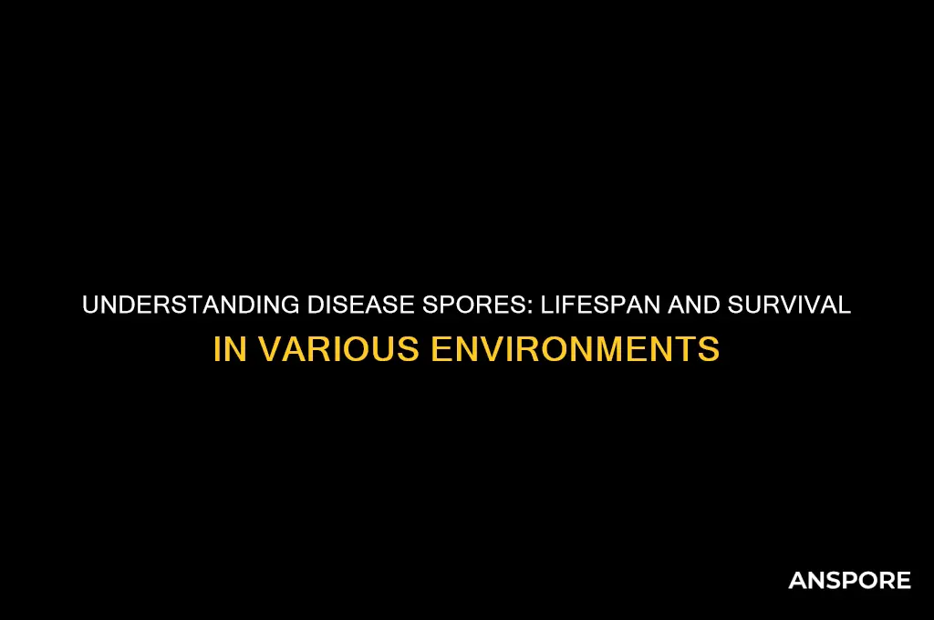 how long do disease spores live
