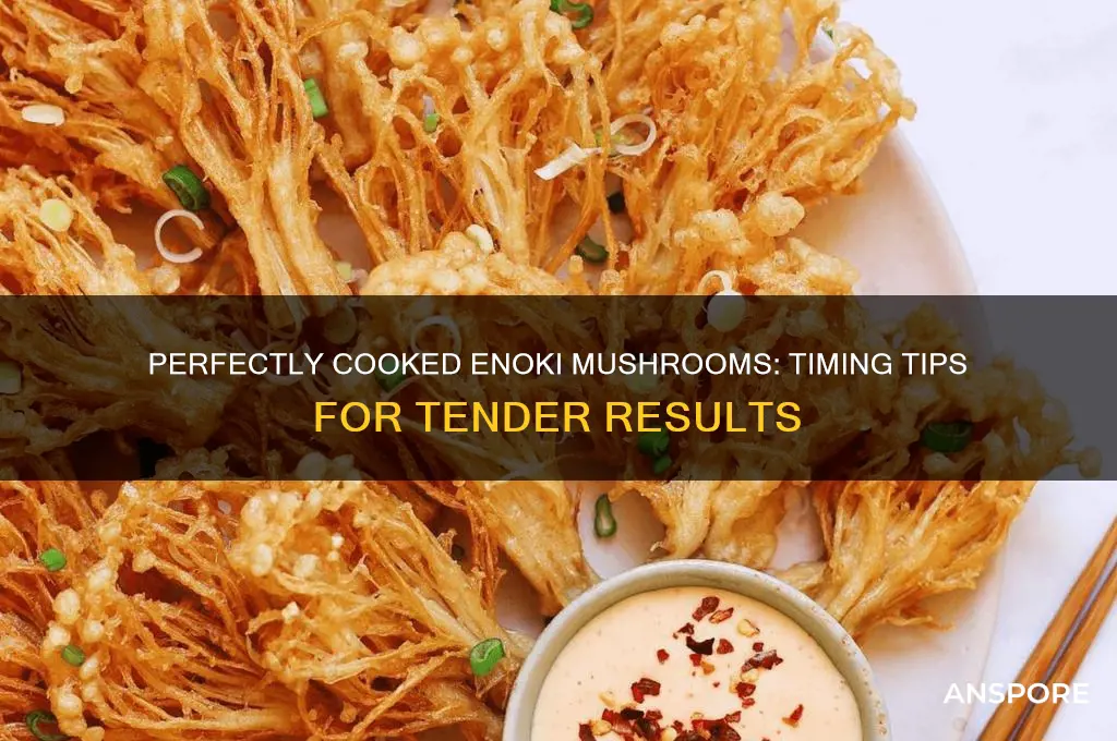 how long do i cook enoki mushrooms