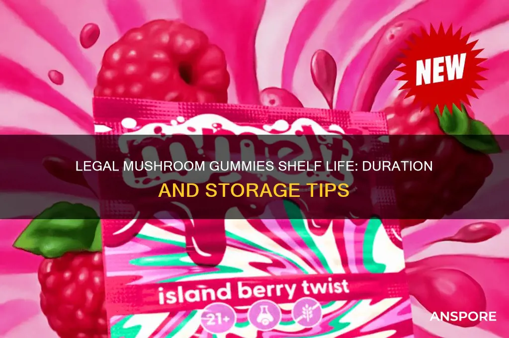 how long do legal mushroom gummies last