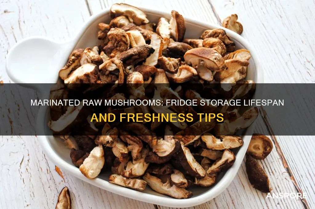 how long do marinated raw mushrooms last in fridge