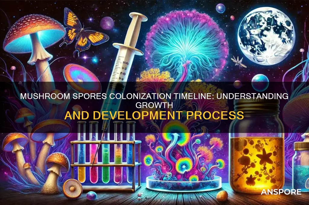 how long do mushroom spores take to colonize