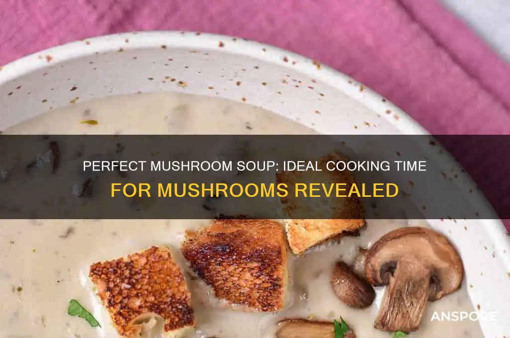 how long do mushrooms cook for in soup
