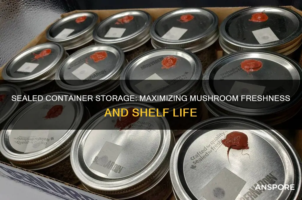 how long do mushrooms last in a sealed container