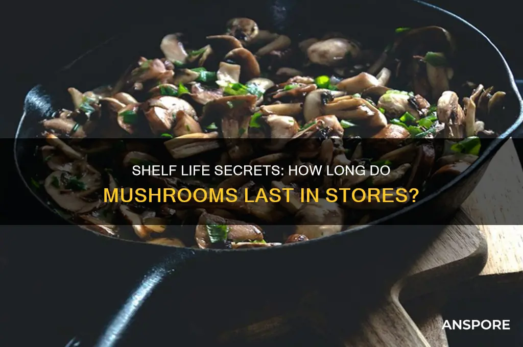 how long do mushrooms stay in groccery stores
