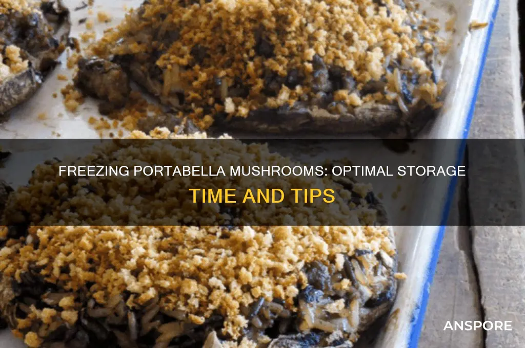 how long do portabella mushrooms in the freezer
