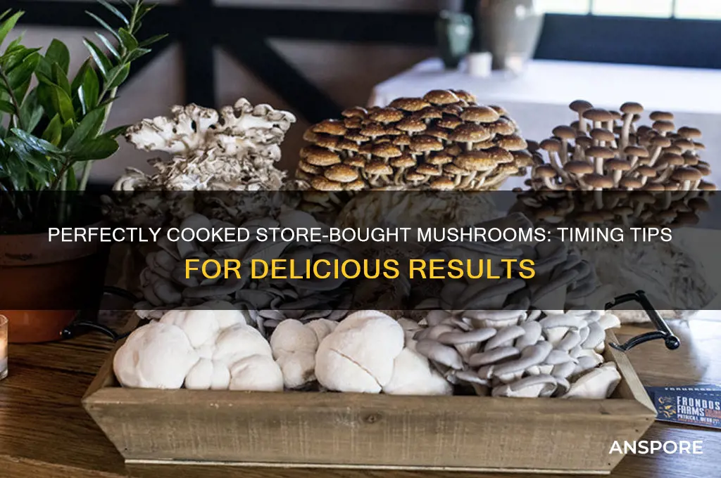 how long do store mushrooms have to cook