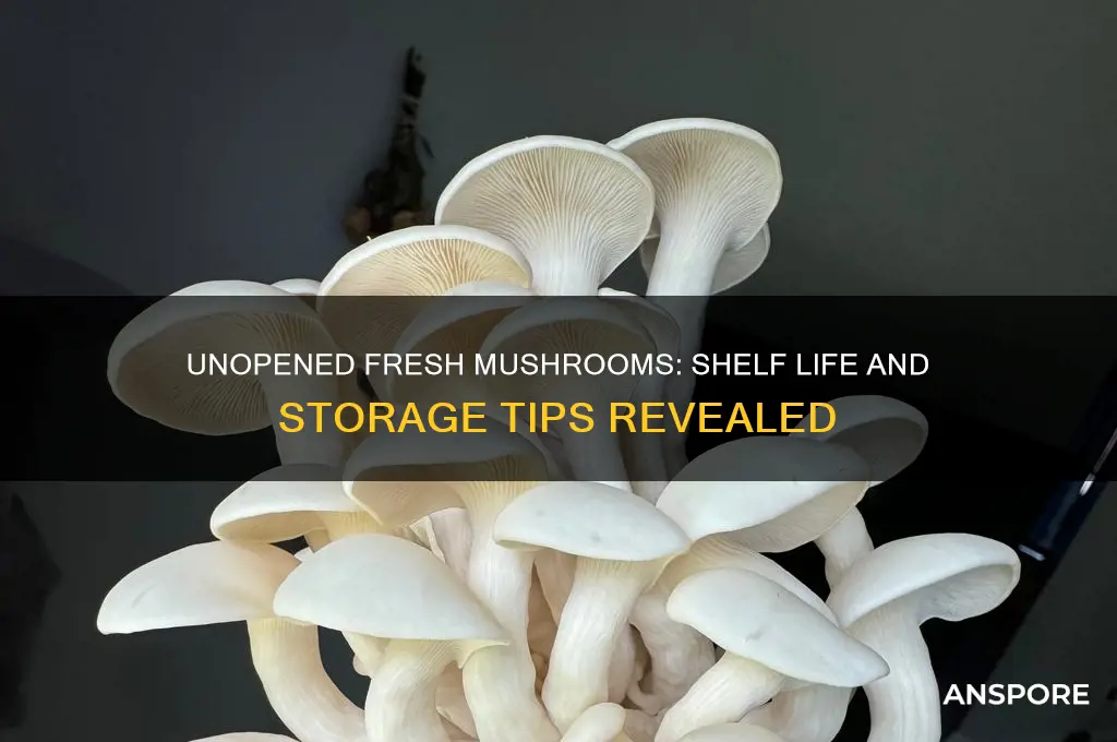 how long do unopened fresh mushrooms last