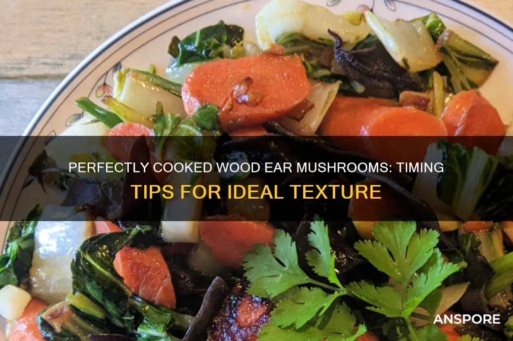 how long do woodear mushrooms need to cook