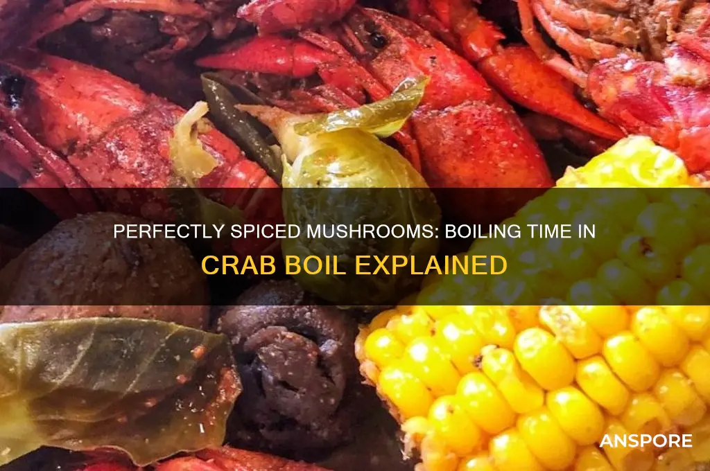 how long do you boil mushrooms in crab boil