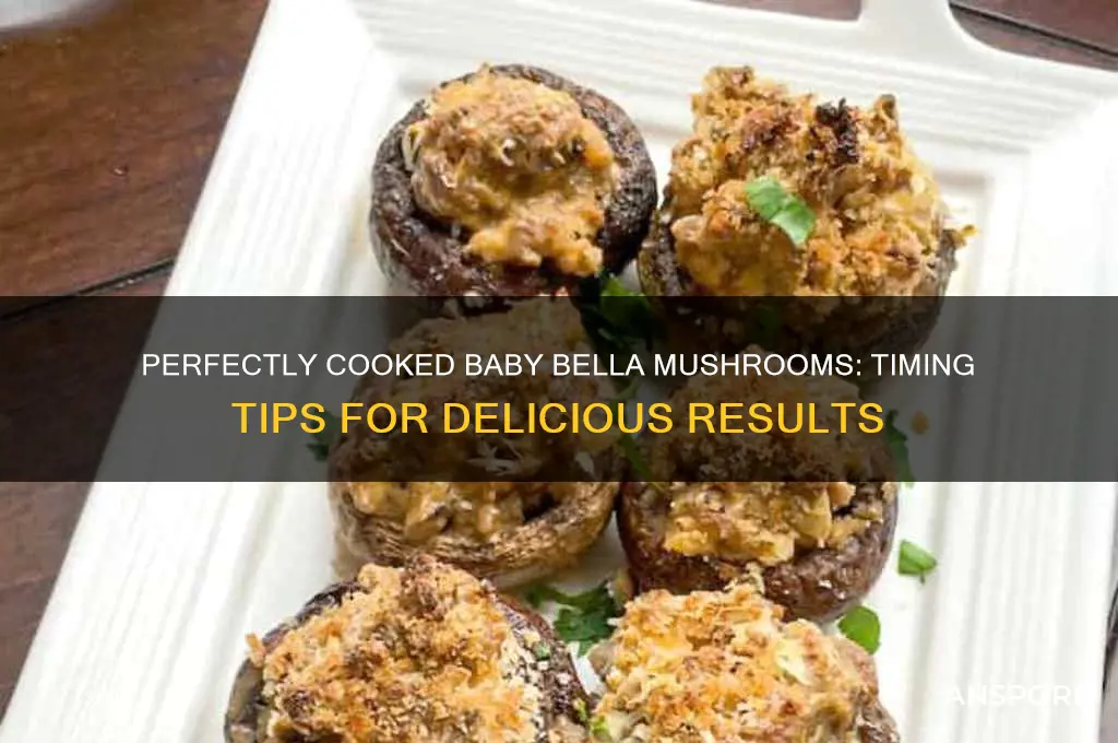 how long do you cook baby bella mushrooms