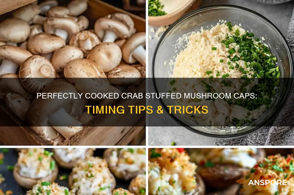 how long do you cook crab stuffed mushroom caps