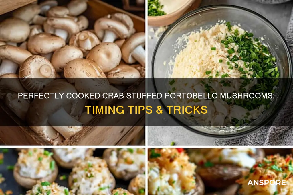 how long do you cook crab stuffed portobello mushrooms