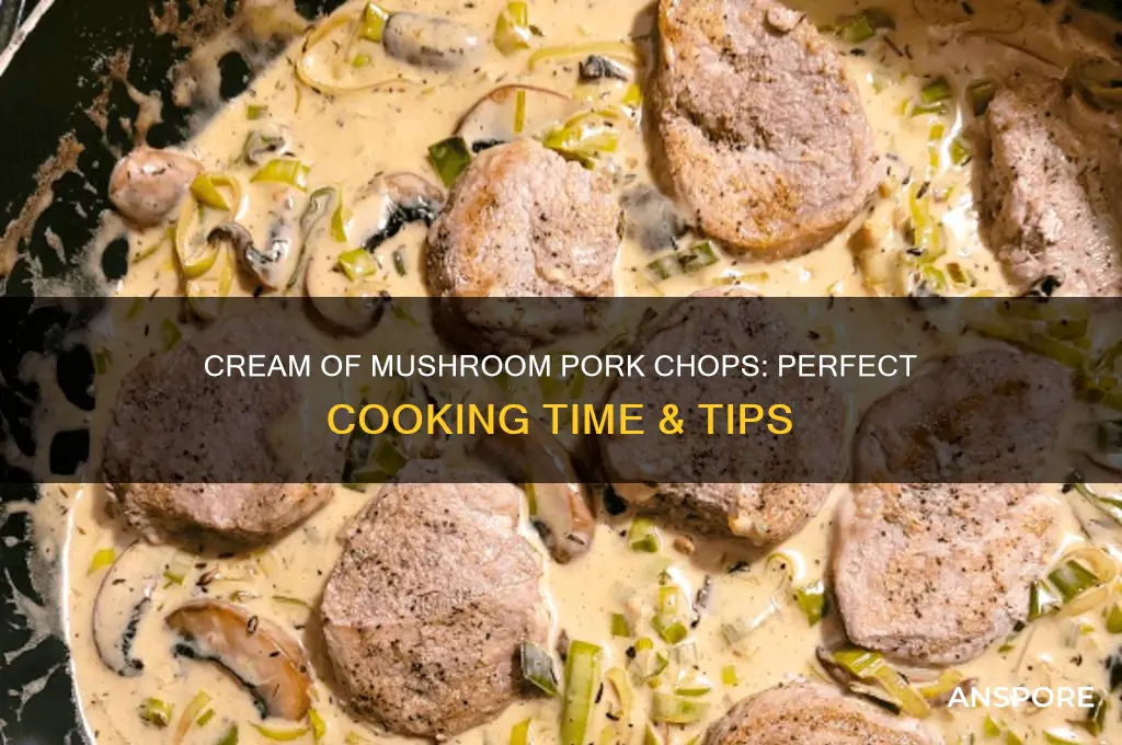how long do you cook cream of mushroom pork chops