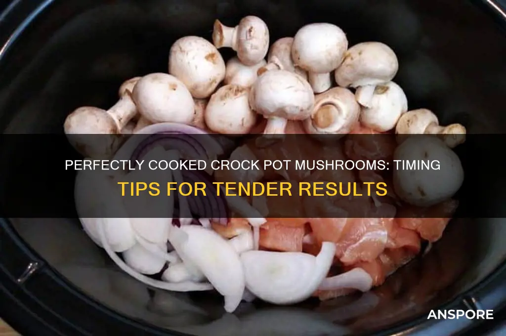 how long do you cook mushrooms in a crock pot