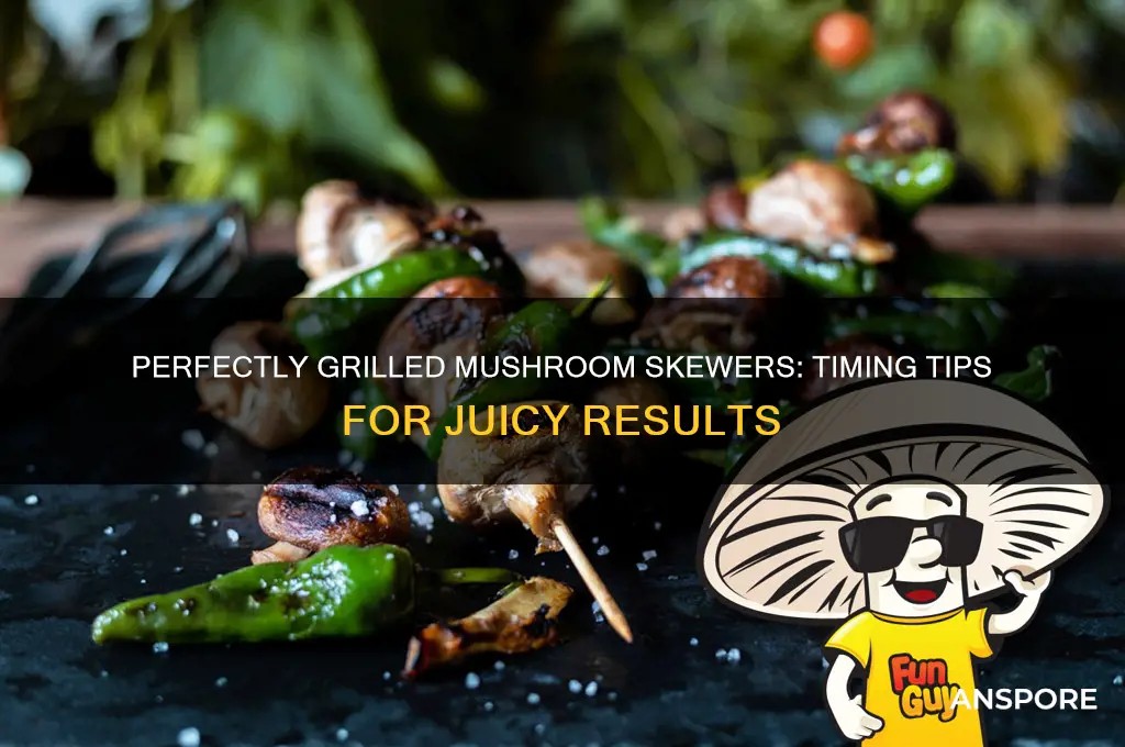 how long do you grill mushrooms on a skewer