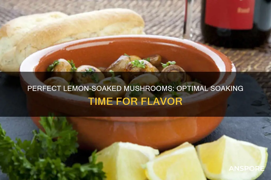 how long do you let mushrooms soak in lemon juice