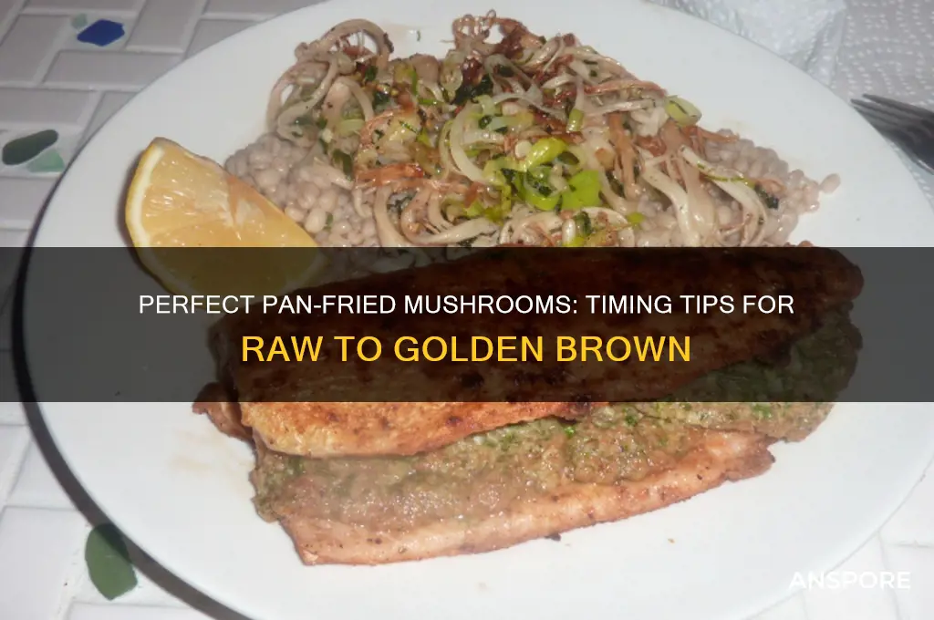 how long do you pan fry raw mushroom