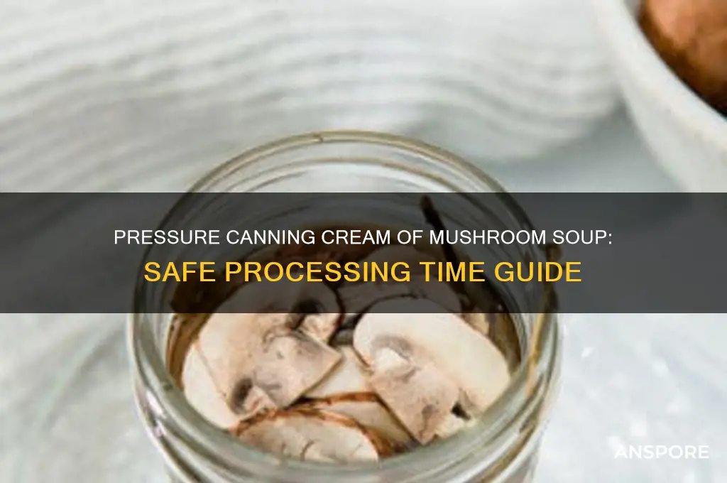 how long do you pressure can cream of mushroom soup