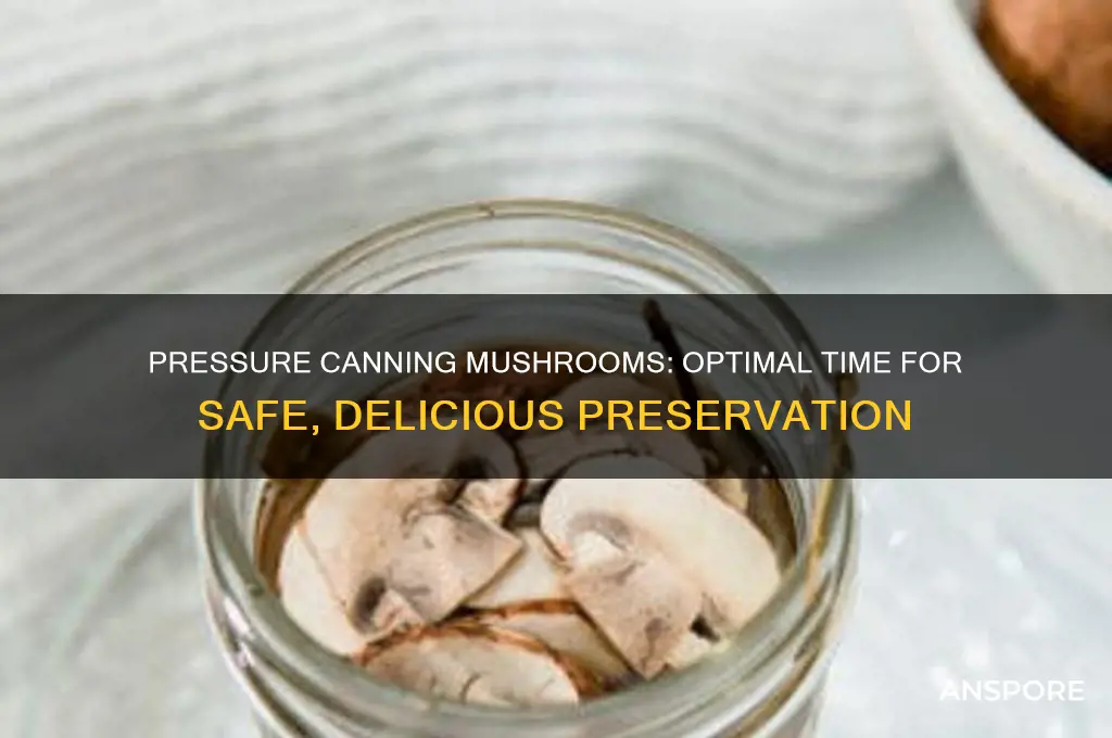 how long do you pressure can mushrooms