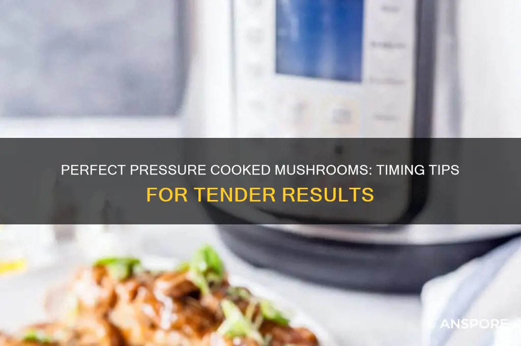 how long do you pressure cook mushrooms