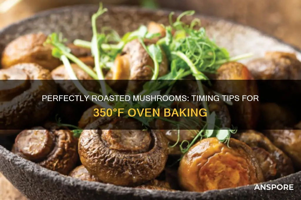 how long do you roast mushrooms at 350