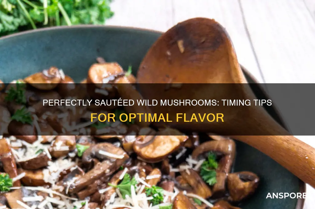 how long do you satueed wild mushrooms