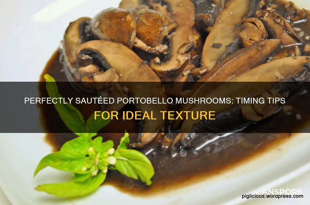 how long do you saute portobello mushrooms