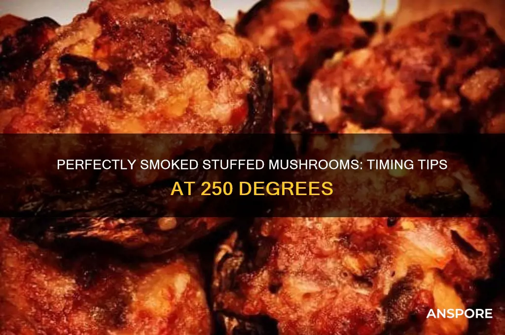how long do you smoke stuffed mushrooms at 250