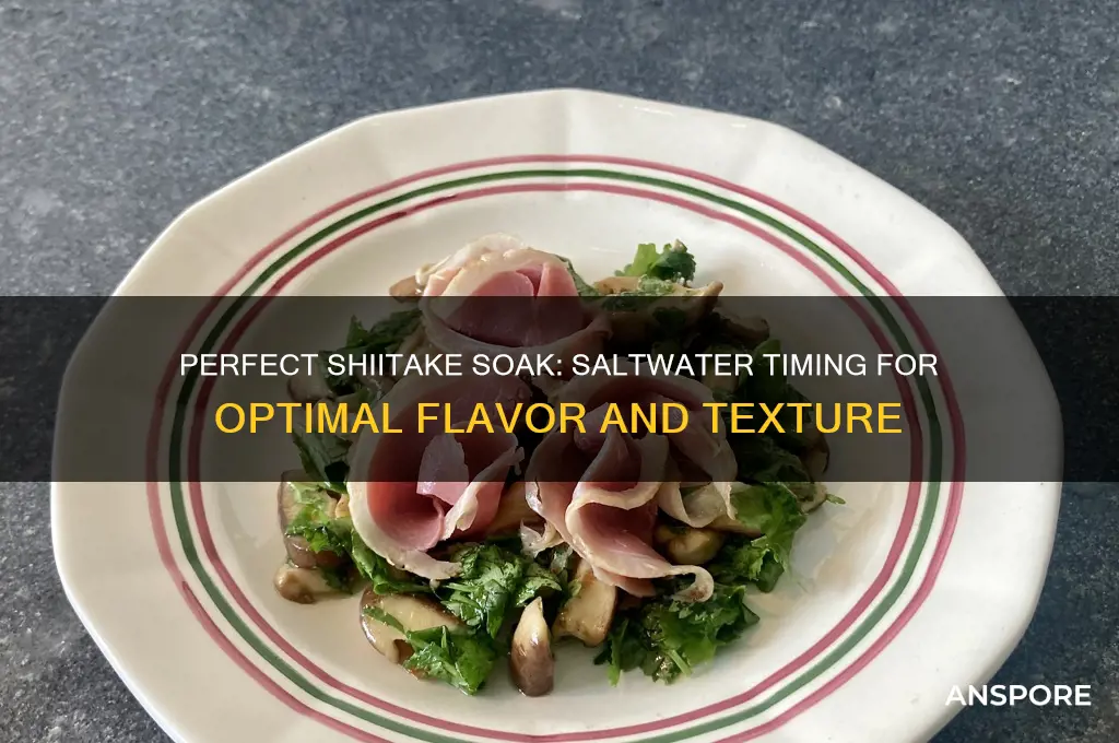 how long do you soak shiitake mushrooms in saltwater