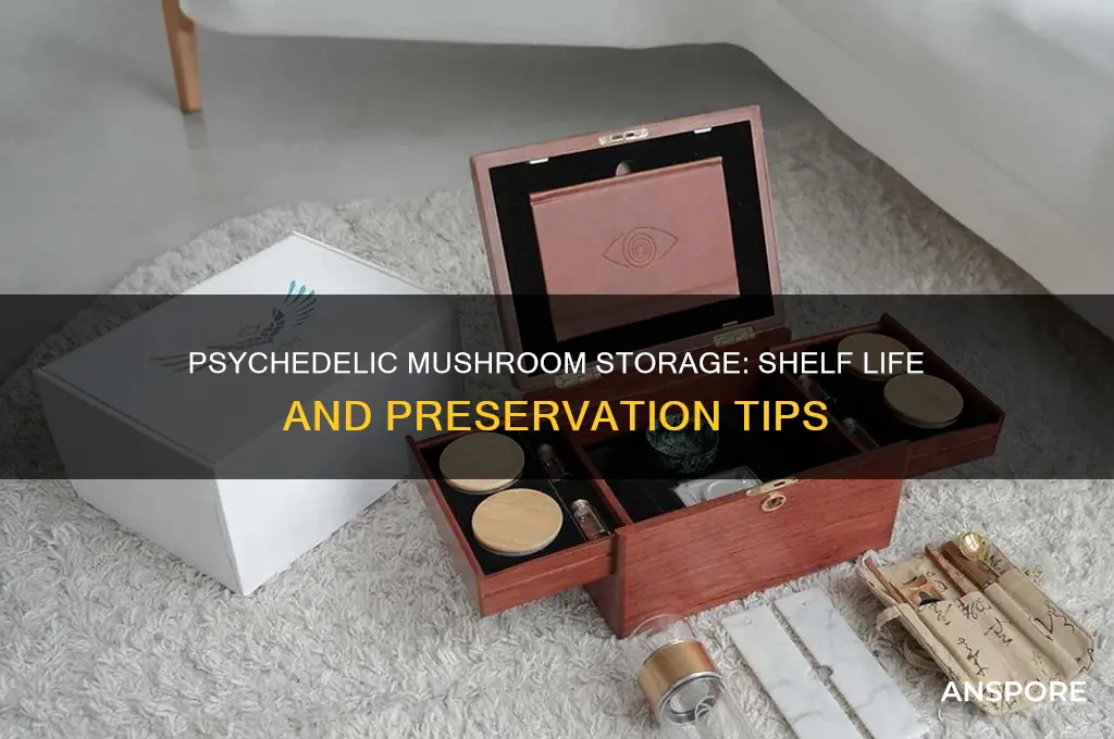 how long does a psychedelic mushroom store for