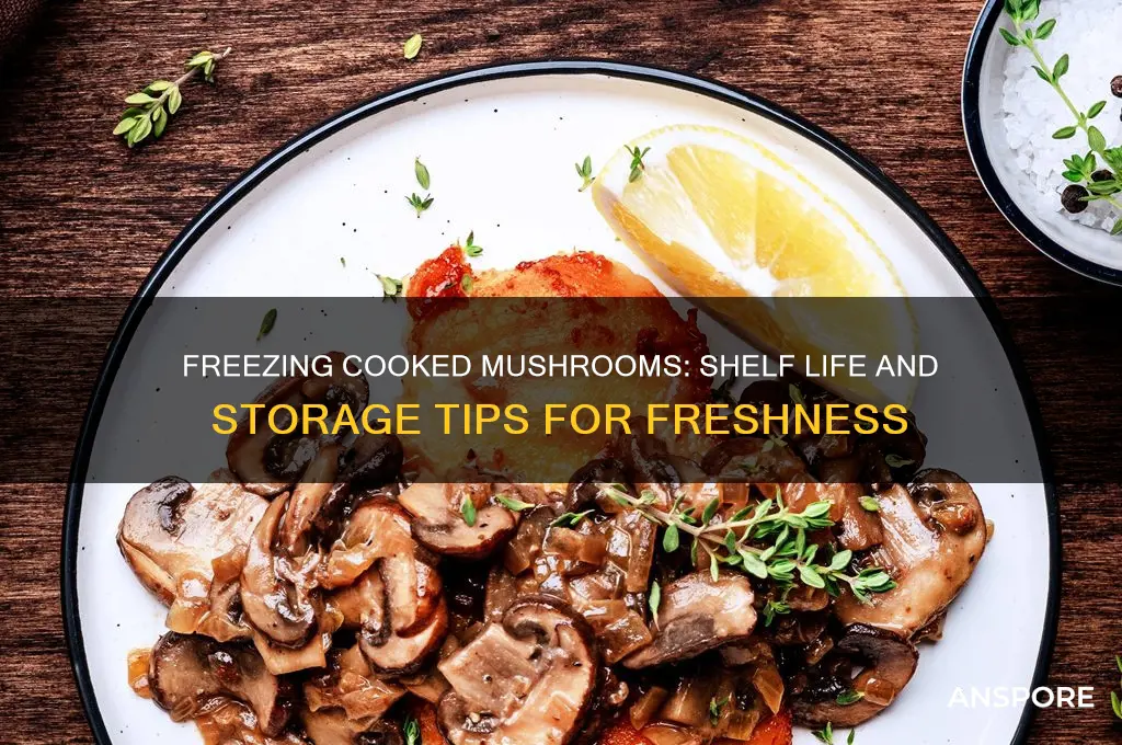 how long does cooked mushrooms last in freezer