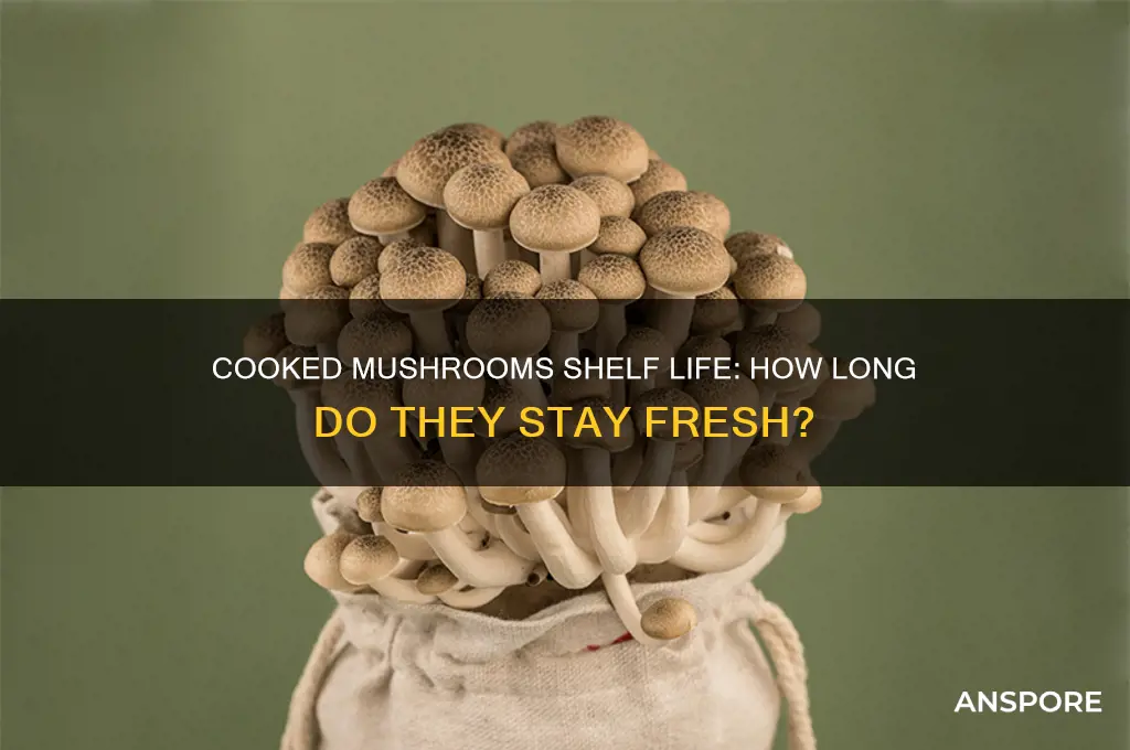 how long does cooked mushrooms last
