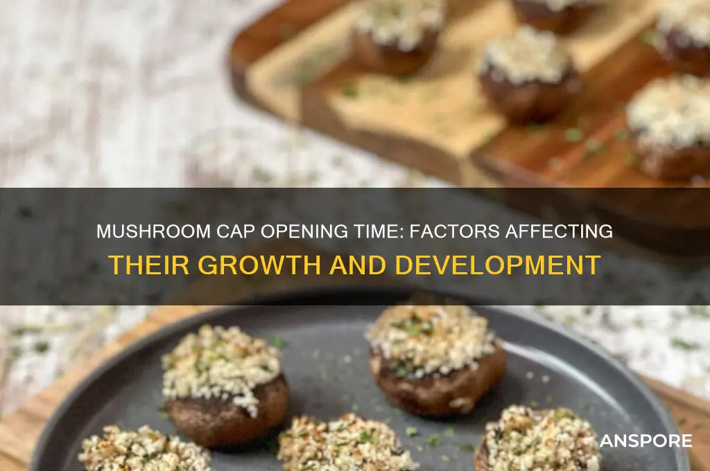 how long does it take for mushroom caps to open