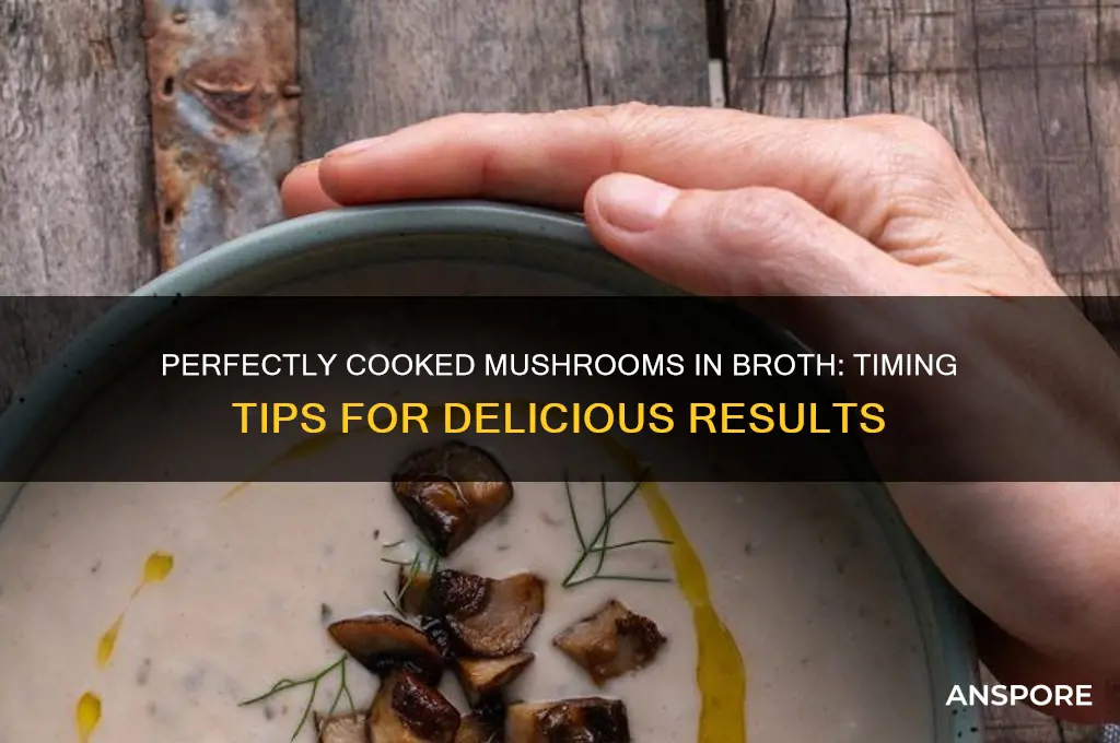 how long does it take to cook mushrooms in broth