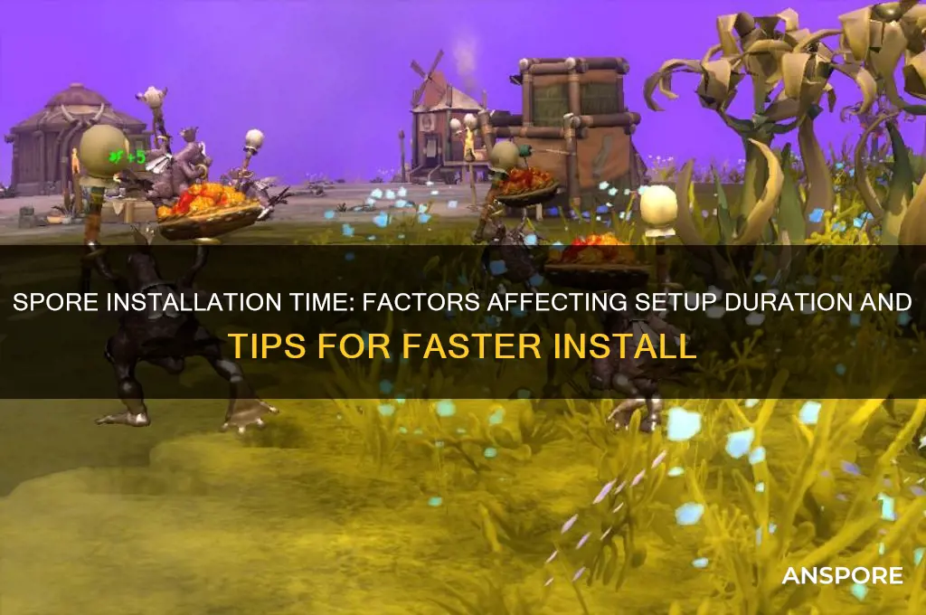 how long does it take to install spore