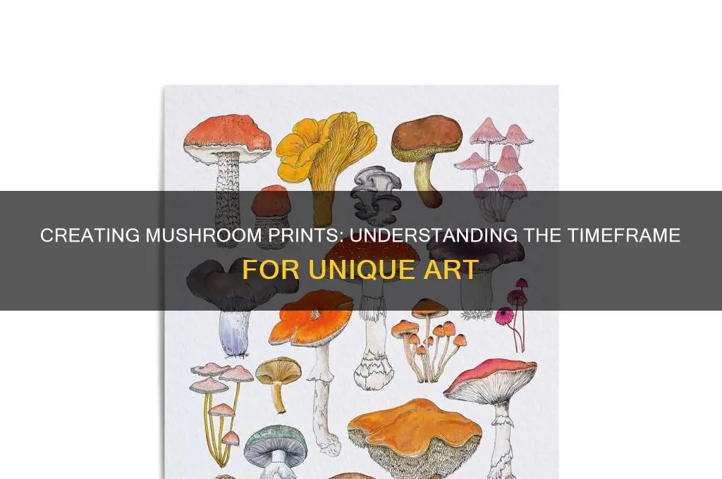 how long does it take to make a mushroom print