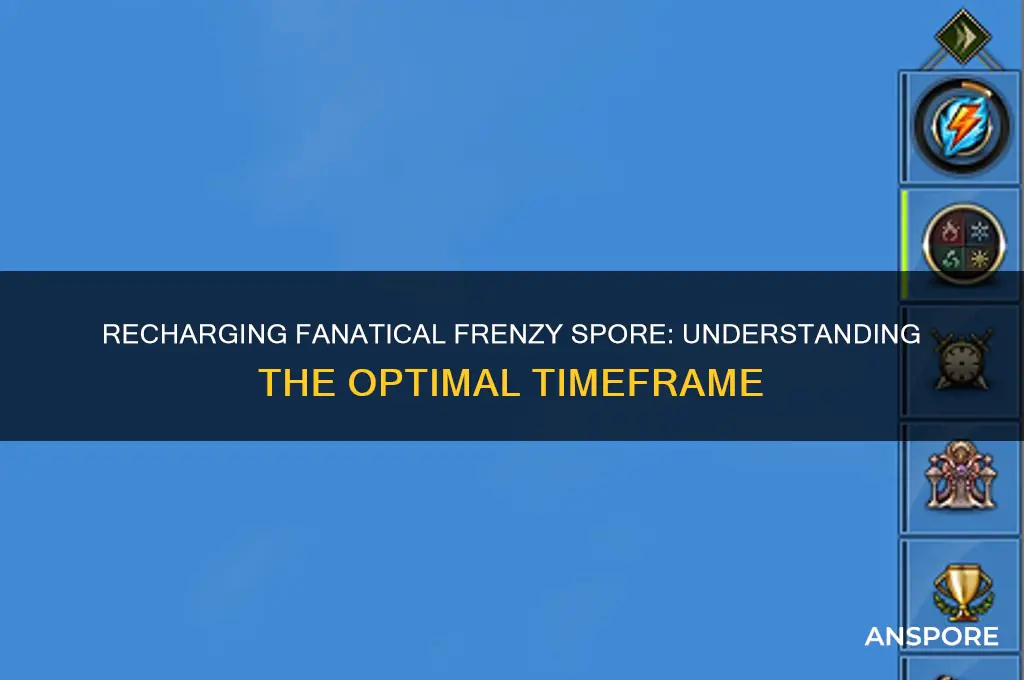how long does it take to recharge fanatical frenzy spore