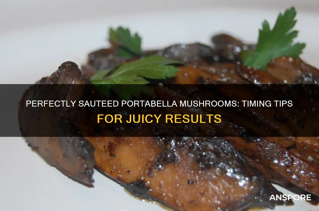 how long does it take to sautee portabella mushrooms