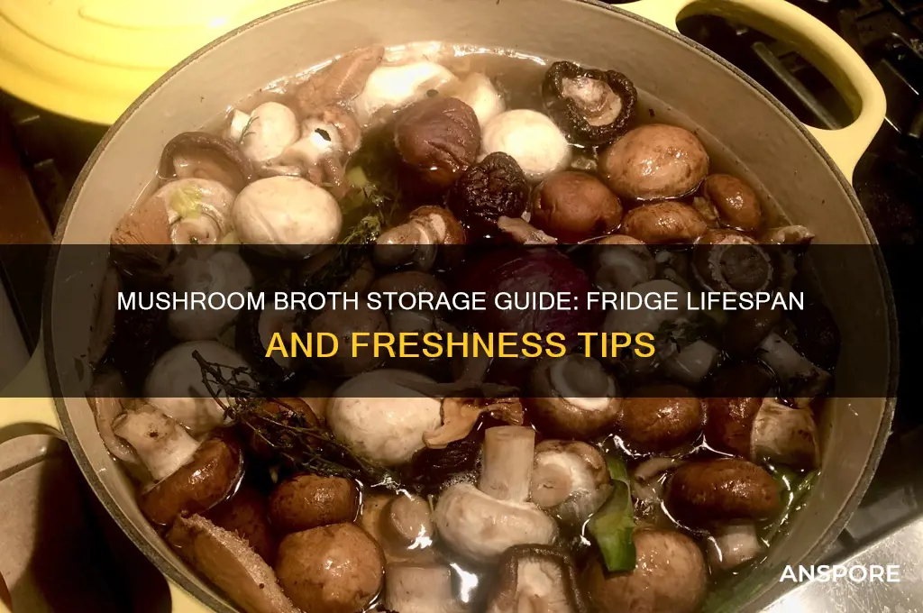 how long does mushroom broth last in the fridge