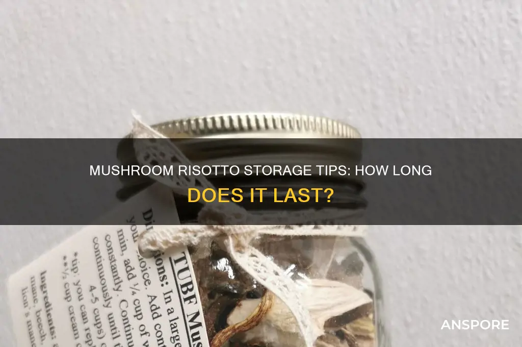 how long does mushroom risotto keep
