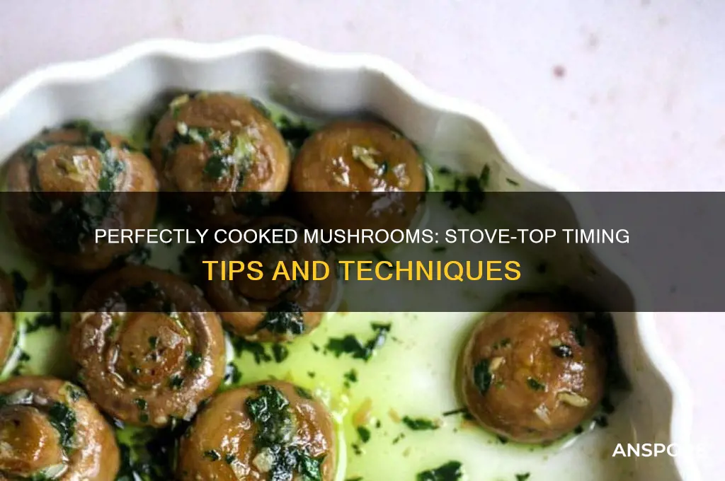 how long does mushroom take to cook on stove