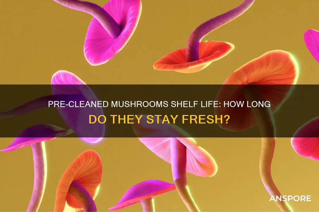 how long does pre cleaned mushrooms last