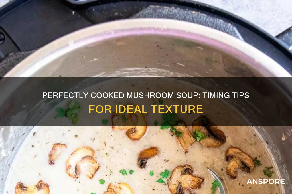 how long for mushrooms to cook in soup