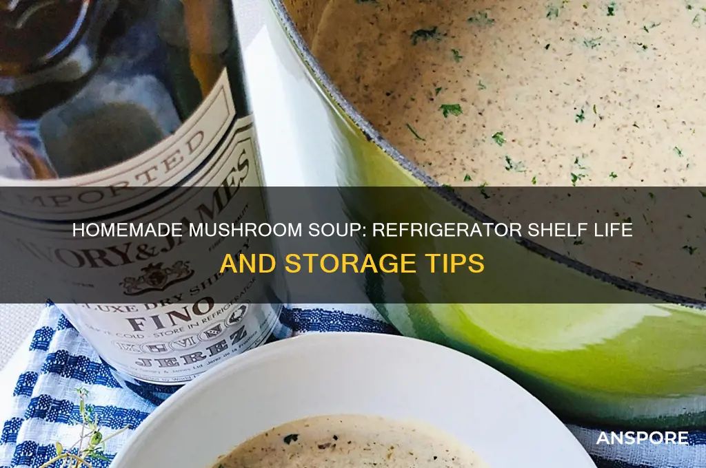 how long is homemade mushroom soup good in refridgerator