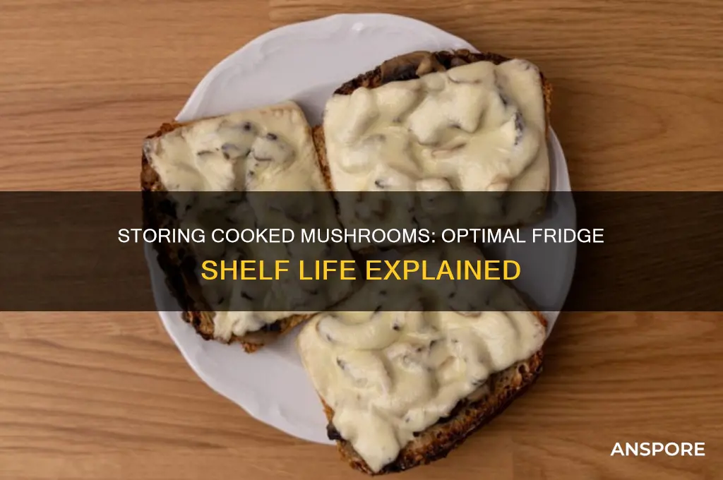 how long keep cooked mushrooms in fridge