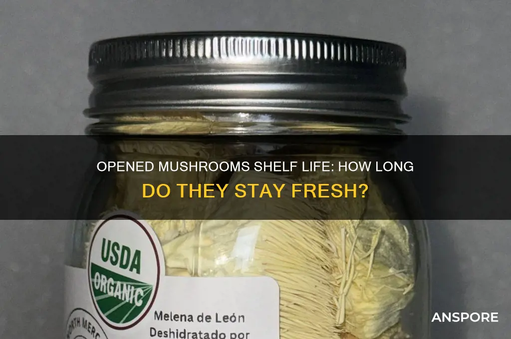 how long lasts opened mushrooms