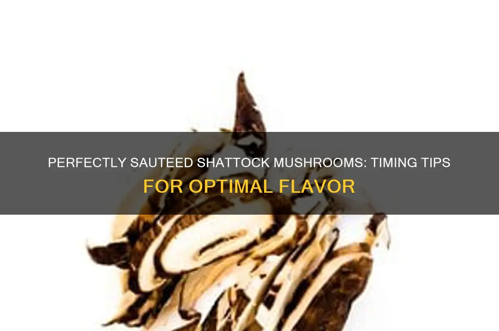 how long should a shattock mushrooms be sauteed