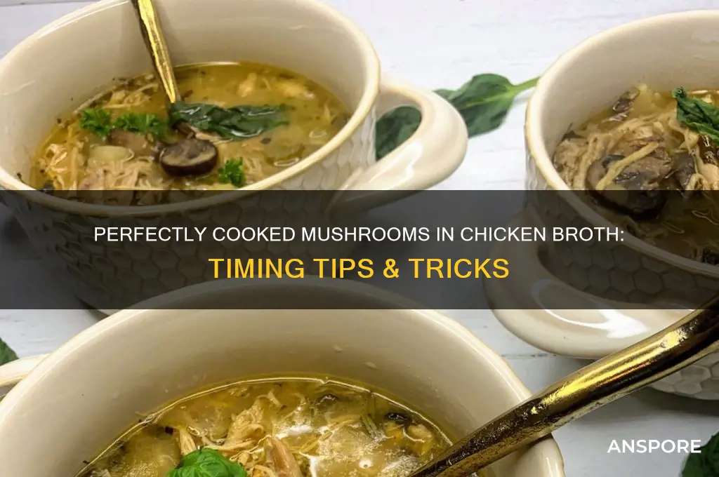 how long ti ciok mushrooms in chicken broth